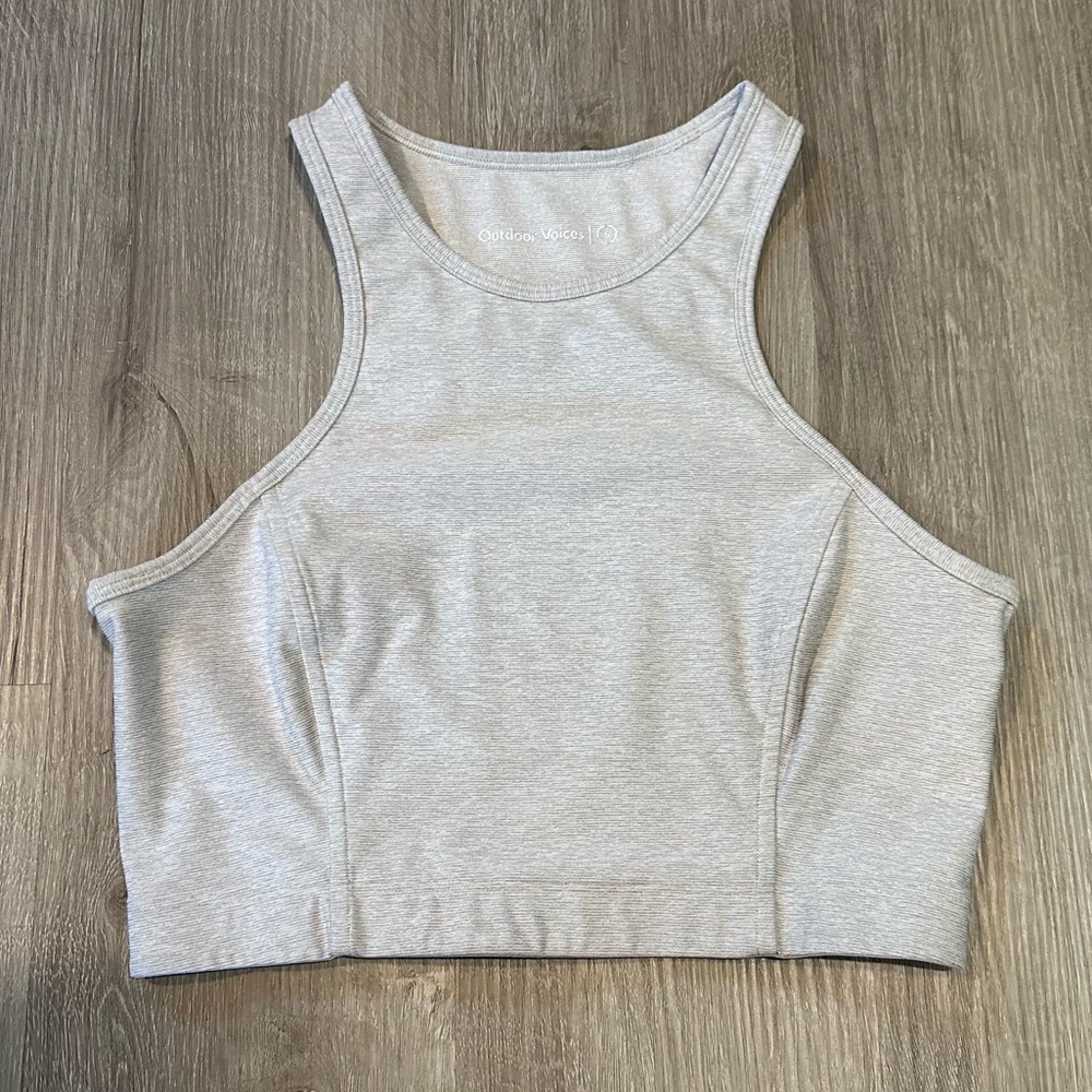 Outdoor Voices Light Gray Women's Tank Top/Sports Bra